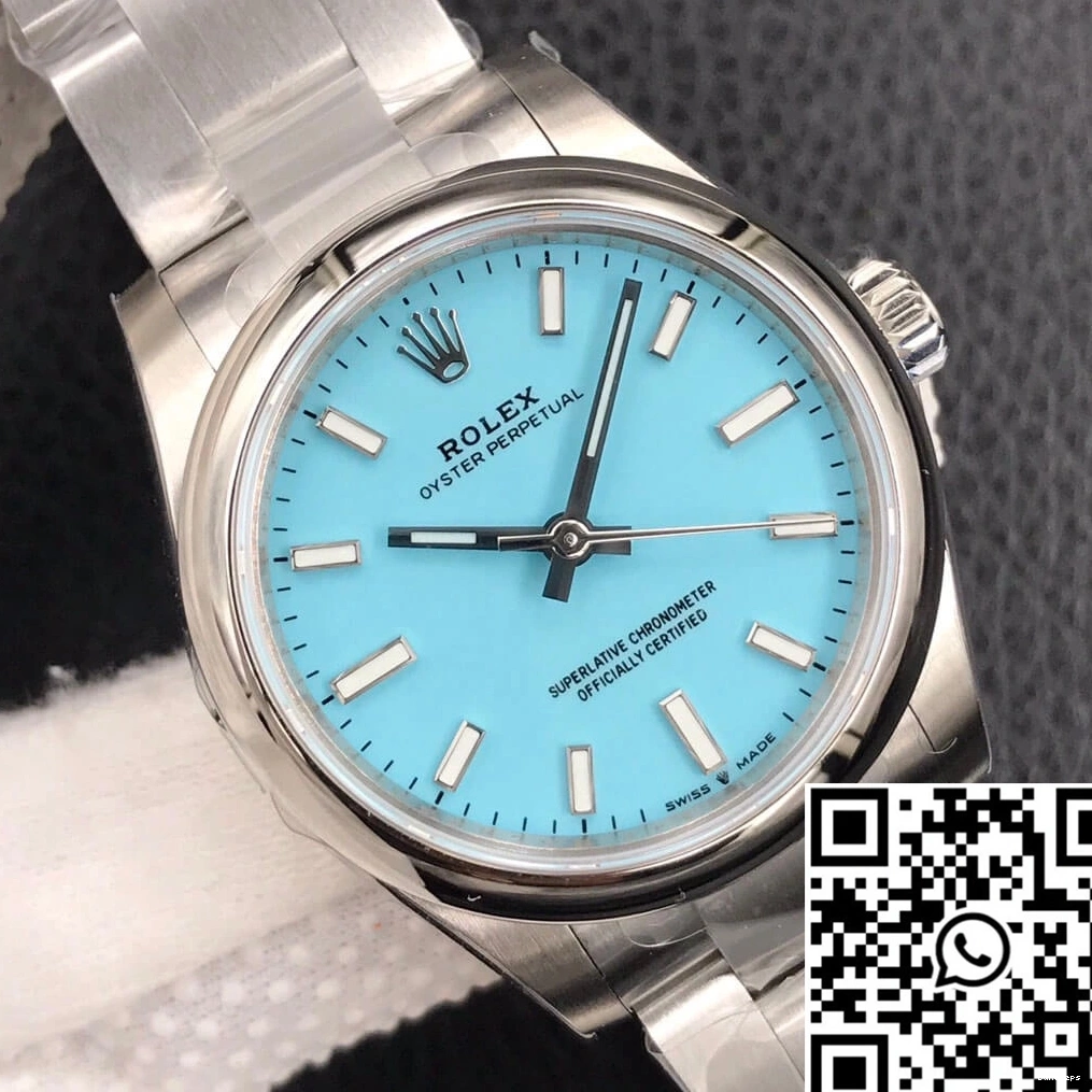 Dial EW Turquoise Blue Perpetual 31MM Rolex Factory M277200-0007 Oyster 1113